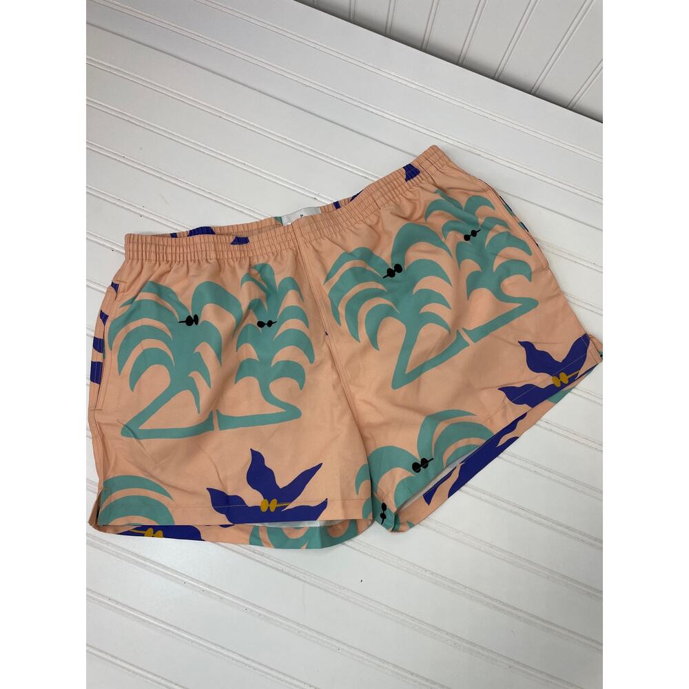 Timo Trunks Long Prep Seminyak Mint Pink & Blue Surf Paddle Beach Size 34